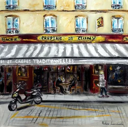 Parisian Creperie, 2022 (olja på duk)