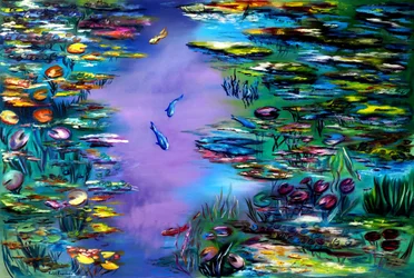 Pond of Peacefulness, 2024 (olja på duk)