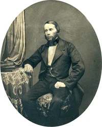 Porträtt av filologen och lingvisten Yakov K. Groth (1812-1893). Albumin foto