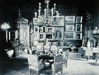 Studie av Alexander III (1845-94), Anitjkovpalatset, S:t Petersburg (svart/vitt foto)