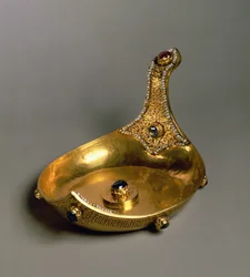 Tsarens skänk Mikhail Feodorovich, Moskva Kreml Workshops, 1618 (guld med pärlor och ädelstenar)