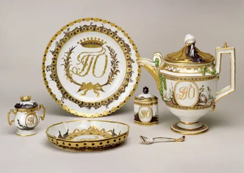 Orlov teservering från Imperial Porslinsfabriken, St Petersburg, ca 1765 (porslin) (se även 74497)