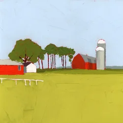 Among the Trees, 2025 (akryl på träpanel)