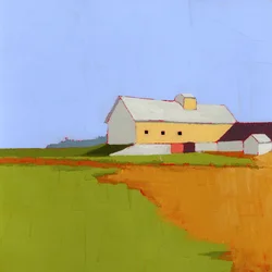 Ayrhill Farm, 2025 (akryl på träpanel)