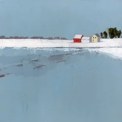 Winter Light, 2025, akryl på träpanel