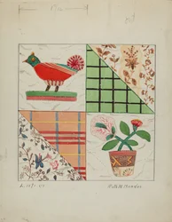 Applikation Quilt, ca. 1936.
