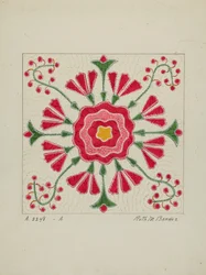 Applikation Quilt, ca. 1940.