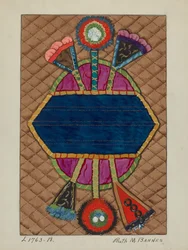 Coverlet Applique Quilt, ca. 1936.