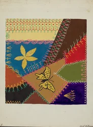 Crazy Quilt Sektion, c. 1940.