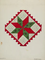Quilt Block, ca. 1936.