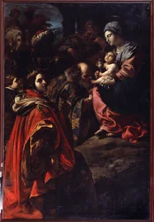 Tillbedjan av Magi. Målning av Rutilio Manetti (1571-1639). Olja på duk. Italiensk konst, barockstil. Statens konstmuseum, Jekaterinburg, Ryssland.