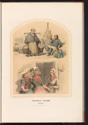 Traditionell dräkt av Arnemuiden i Zeeland, 1857 Provinsen Zeeland. Arnemuiden / XX (titel på objekt)