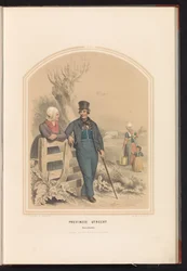 Traditionell dräkt av Bunschoten i Utrecht, 1857 Provinsen Utrecht. Bunschooten / XXI (titel på objekt)