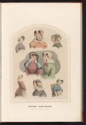 Traditionell dräkt i Nordholland, 1857 Provinsen norra Holland. / XXIII (titel på objekt)