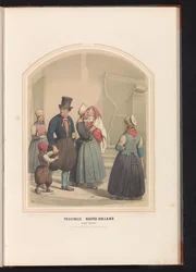 Traditionell dräkt på ön Marken i norra Holland, 1857 Provinsen norra Holland. Ön Marken / XXIX (titel på objekt)