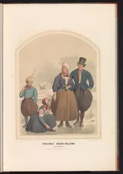 Traditionell dräkt på ön Marken i norra Holland, 1857 Provinsen norra Holland. Ön Marken / XXX (titel på objekt)