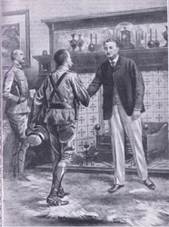 När Kimberley blev avlöst av French. General French och Cecil Rhodes, illustration från Cassells Romance of Famous Lives, ca 1940