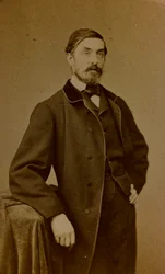 Porträtt av Auguste Paul Charles Anastasi, fransk målare; visitkort (s/v foto)