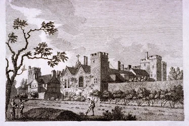 Trädgården vid Lambeth Palace, London, 1786.