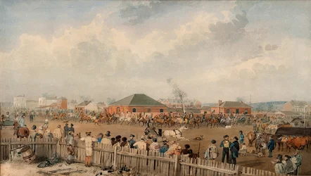 Sturts Overland Expedition lämnar Adelaide, 10 augusti 1844