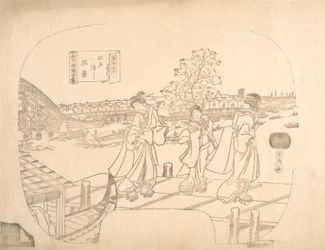 Proof Line-Block Print for Fan, 1800-talet.