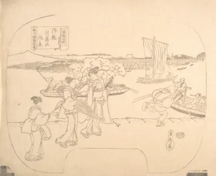 Proof Line-Block Print for Fan, 1800-talet.