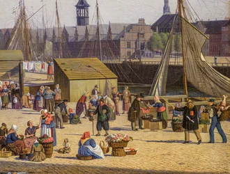Hejbro Plads, en marknadsplats i Köpenhamn, detalj
