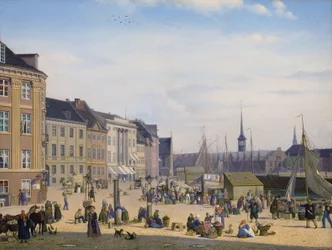 Højbro Plads, en marknadsplats i Köpenhamn