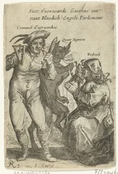 Tecknad film om Cromwell, ca 1652-1654 Siet t