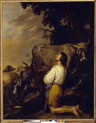 Liknelsen om den förlorade sonen (The Parable Of Prodigal Son). Målning av Salvatore Rosa (1615-1673), olja på duk, cirka 1640-1650. italiensk konst