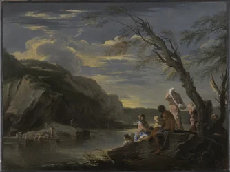 Landskap med badande, c.1660