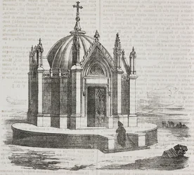 Chapel of St Louis i Tunis, Tunisien, litografi av Salvatore Puglia från Poliorama Pittoresco, n 38, 27 april