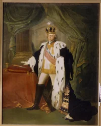 Porträtt av kejsar Paul I av Ryssland (1754-1801), klädd som riddare av Maltas orden. (Porträtt av kejsaren Paul I av Ryssland, i klänning av riddaren av den maltesiska orden). Målning av Salvatore Tonci (1756-1844), olja på duk