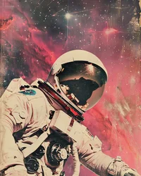 Astronauten Red Nebula