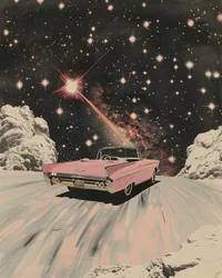 Rosa cabriolet Cosmic Drive