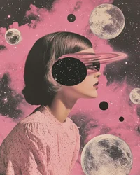 Kvinnan i den rosa galaxen