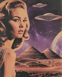 Retro-pyramider med utomjordiska motiv