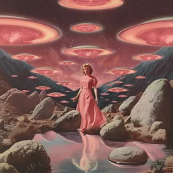 Retro-UFO:er i öknen