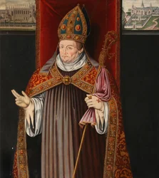 William av Wykeham (olja på panel)