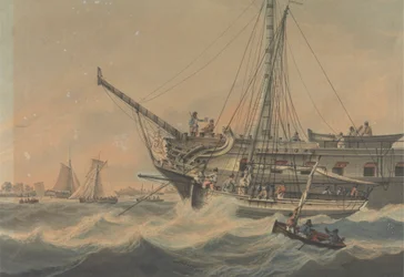 Man-of-War och sjöfart utanför kusten