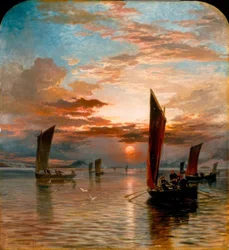 Solnedgång över Forth