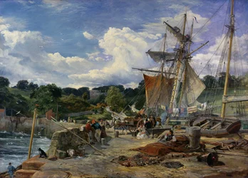 The Pier Head, Aberdour, Firth of Forth, 1865