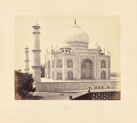 Agra; Taj, från hörnet av fyrhörningen