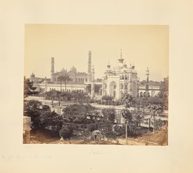 Lucknow; utsikt från terrassen vid Hooseinabad Imambara