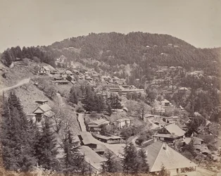 Shimla. Europeiska invånares hus, vy mot öster
