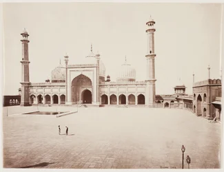 Utsikt över en moské, ca 1860 (albumintryck från glasnegativ)