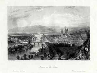 Rouen vid Seine, Frankrike, 1875
