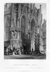 Fontänen i St Maclou, Rouen, Frankrike, 1800-talet.