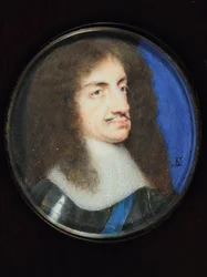 Karl II (akvarell på veläng)