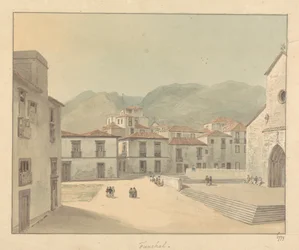 Funchal, Madeira: Ett torg med en kyrka
